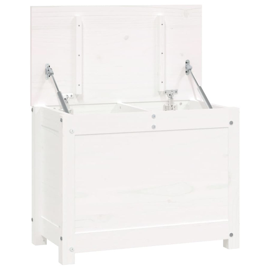 Opbergbox Wit 60X32X45,5 Cm Massief Grenenhout