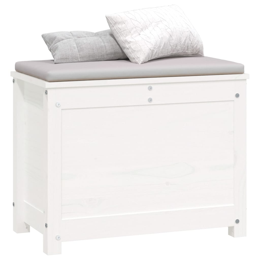 Opbergbox Wit 60X32X45,5 Cm Massief Grenenhout