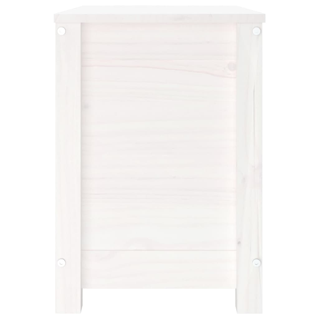 Opbergbox Wit 60X32X45,5 Cm Massief Grenenhout