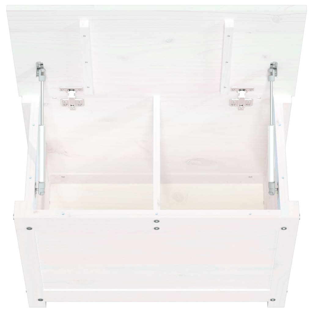 Opbergbox Wit 60X32X45,5 Cm Massief Grenenhout