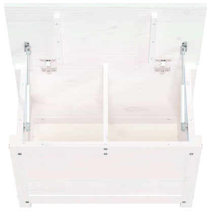 Opbergbox Wit 60X32X45,5 Cm Massief Grenenhout