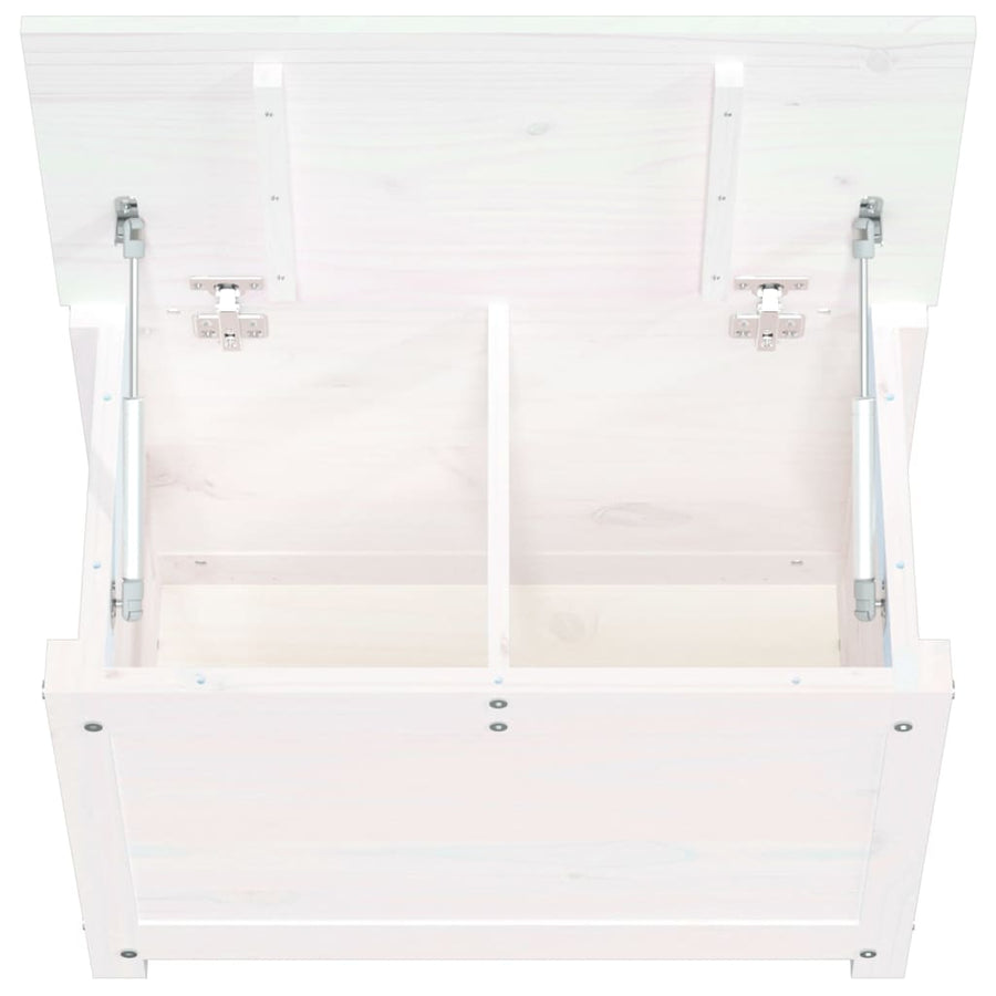 Opbergbox Wit 60X32X45,5 Cm Massief Grenenhout