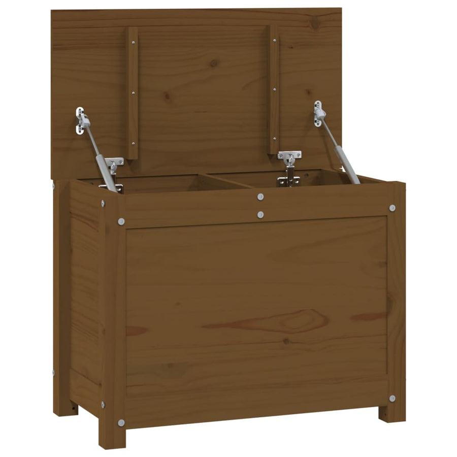 Opbergbox Honingbruin 60X32X45,5 Cm Massief Grenenhout