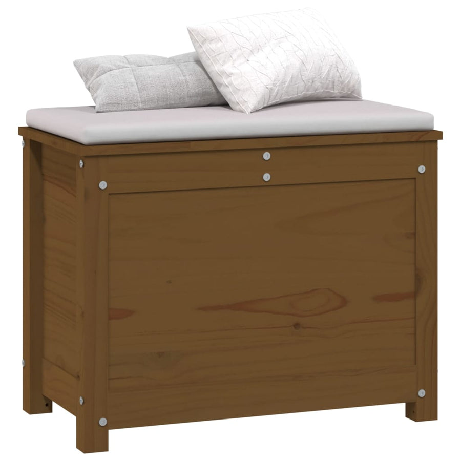 Opbergbox Honingbruin 60X32X45,5 Cm Massief Grenenhout
