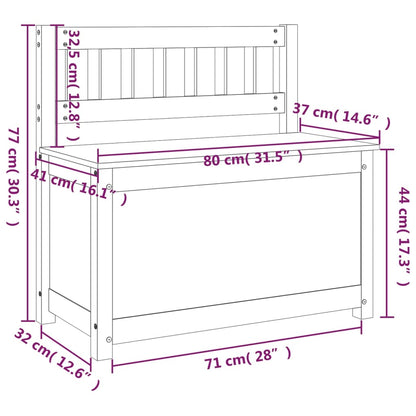 Bankje 80X41X77 Cm Massief Grenenhout Honingbruin