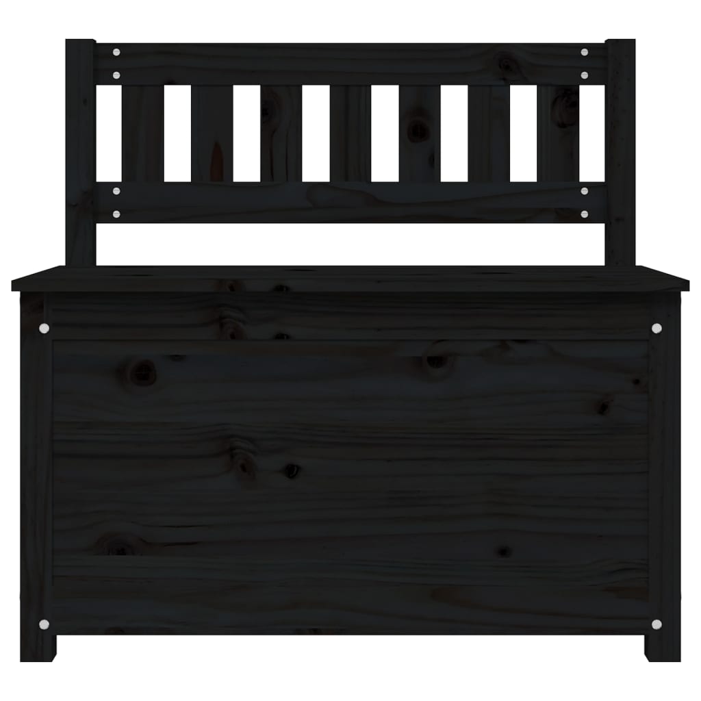 Bankje 80x41x77 cm massief grenenhout zwart