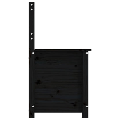 Bankje 80x41x77 cm massief grenenhout zwart