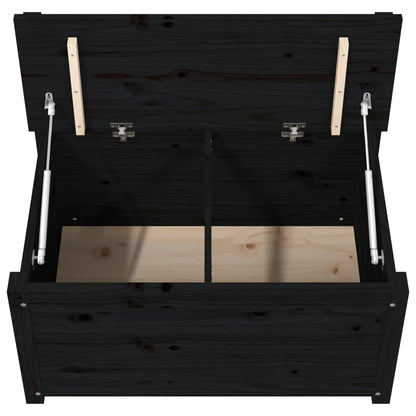 Bankje 80x41x77 cm massief grenenhout zwart