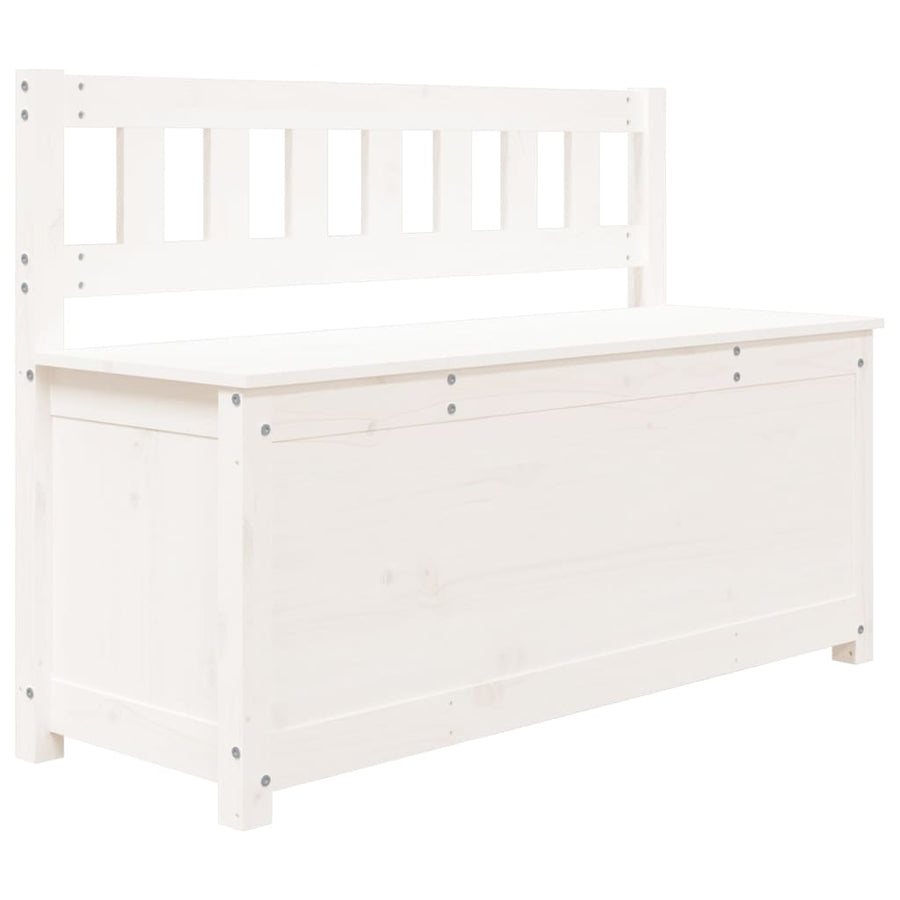 Bankje 110x41x76,5 cm massief grenenhout wit 110 x 41 x 76.5 cm Wit