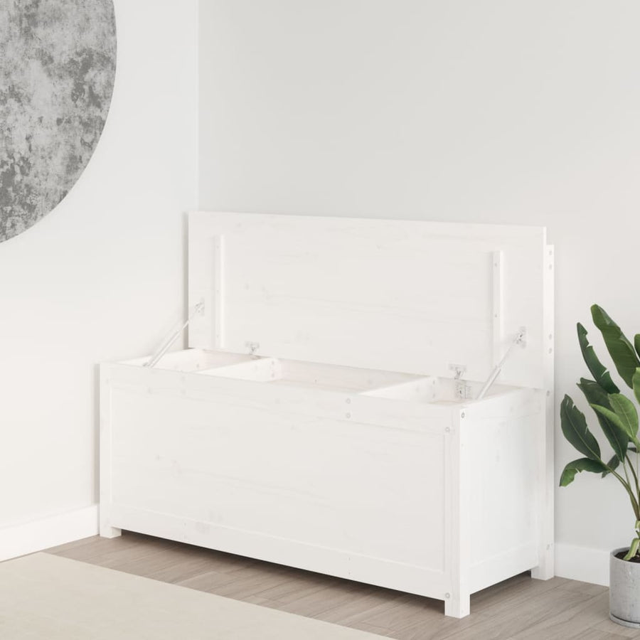 Bankje 110x41x76,5 cm massief grenenhout wit 110 x 41 x 76.5 cm Wit
