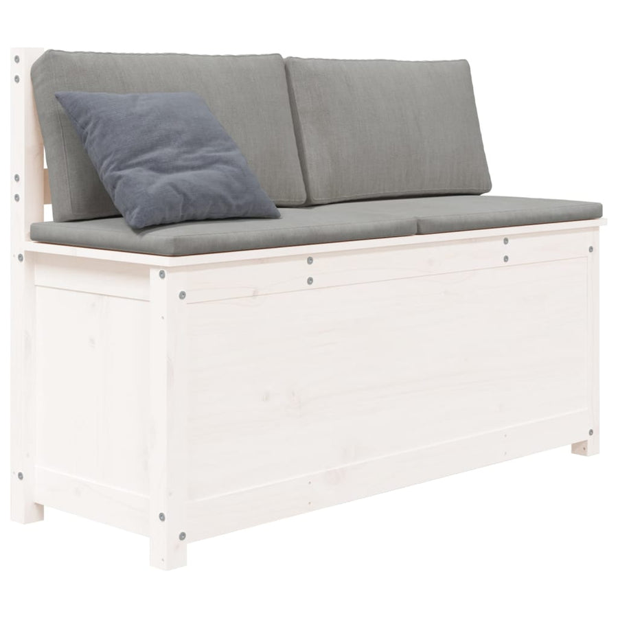Bankje 110x41x76,5 cm massief grenenhout wit 110 x 41 x 76.5 cm Wit