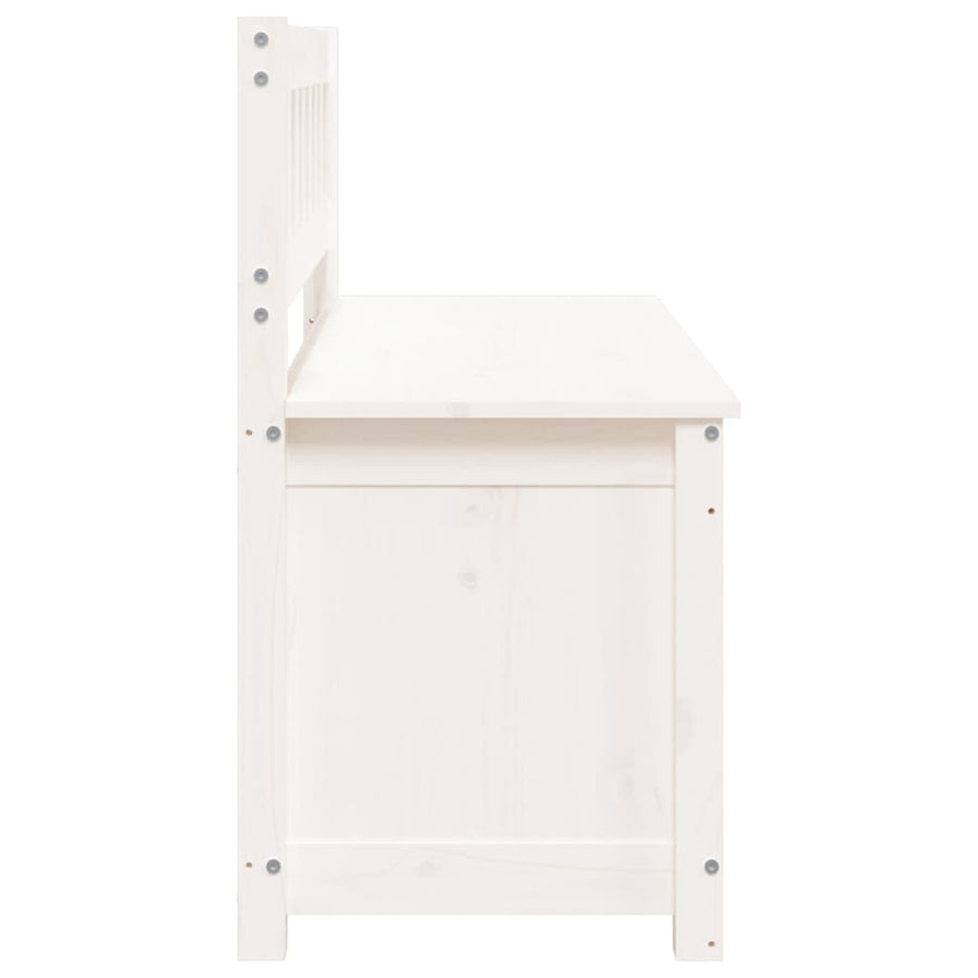 Bankje 110x41x76,5 cm massief grenenhout wit 110 x 41 x 76.5 cm Wit