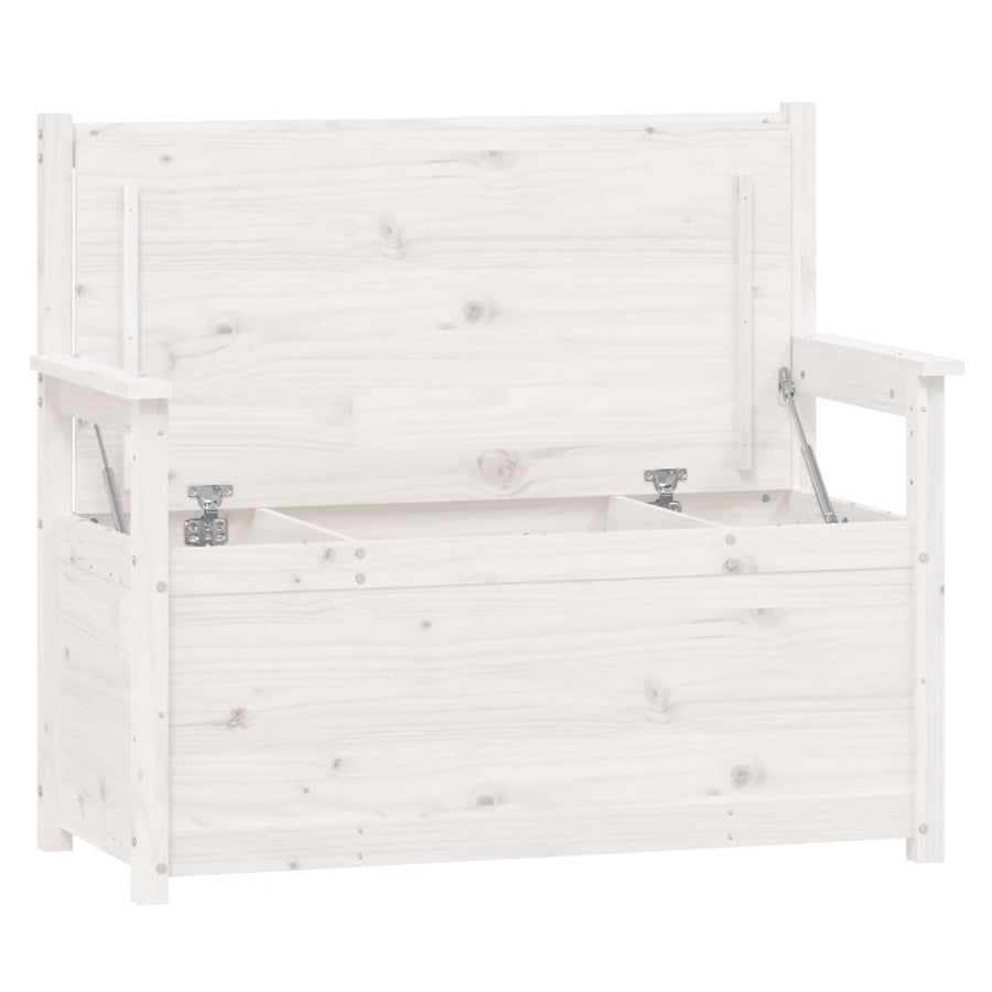 Bankje 112,5X51,5X96,5 Cm Massief Grenenhout Wit