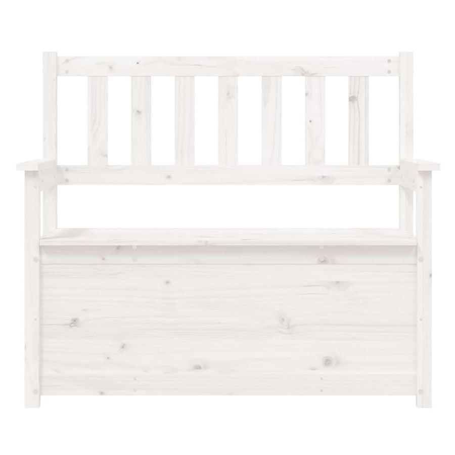 Bankje 112,5X51,5X96,5 Cm Massief Grenenhout Wit