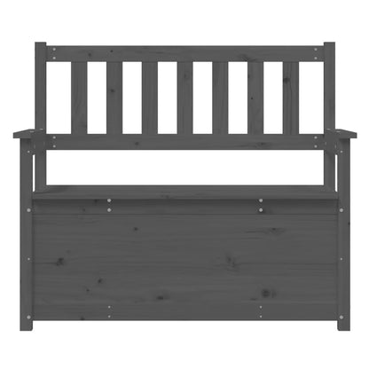 Bankje 112,5X51,5X96,5 Cm Massief Grenenhout Grijs