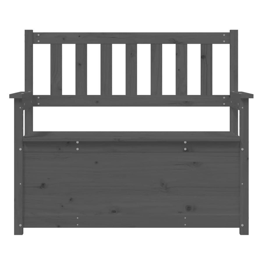 Bankje 112,5X51,5X96,5 Cm Massief Grenenhout Grijs