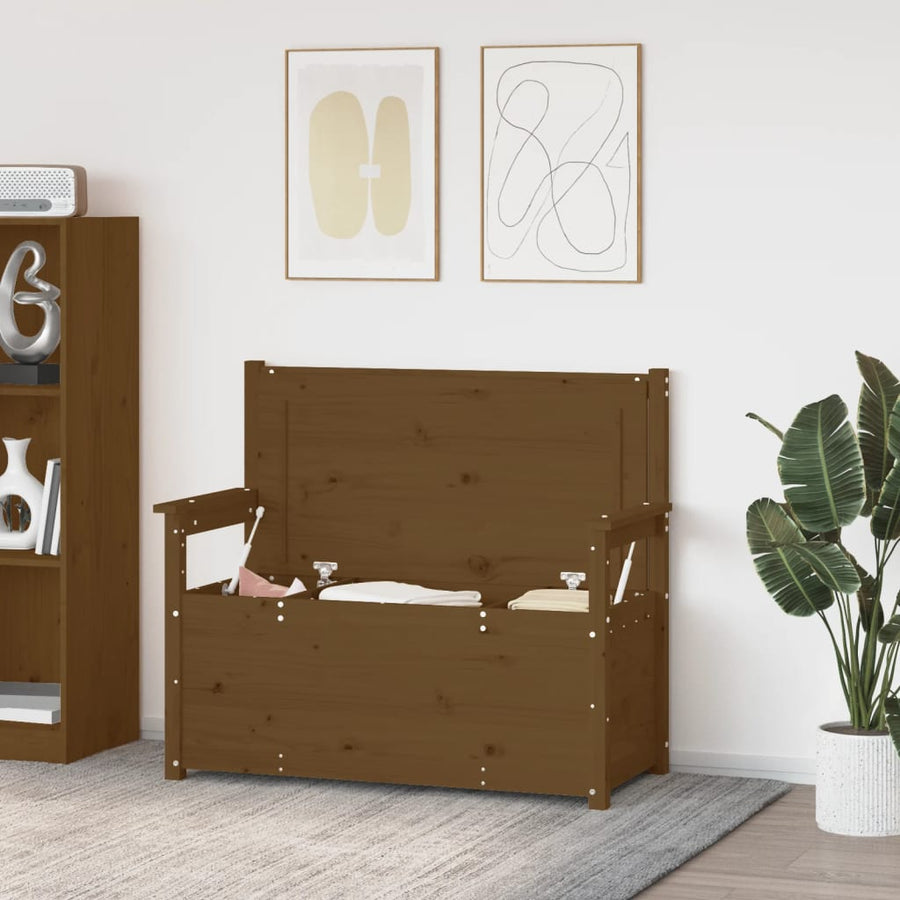 Bankje 112,5X51,5X96,5 Cm Massief Grenenhout Honingbruin