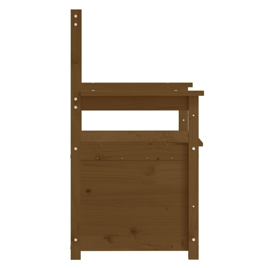 Bankje 112,5X51,5X96,5 Cm Massief Grenenhout Honingbruin