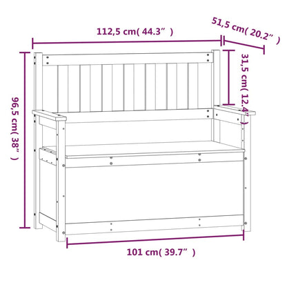 Bankje 112,5X51,5X96,5 Cm Massief Grenenhout Honingbruin