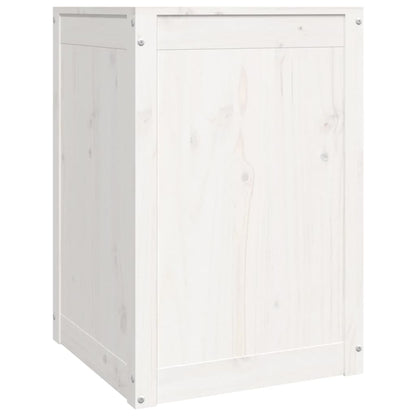 Wasmand 44x44x66 cm massief grenenhout wit