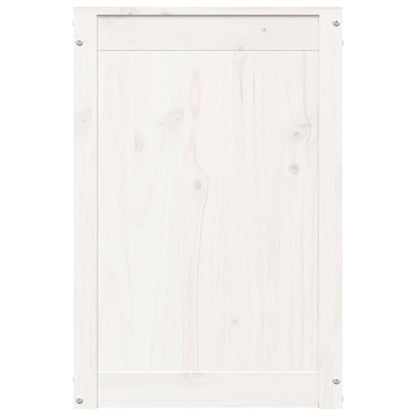 Wasmand 44x44x66 cm massief grenenhout wit