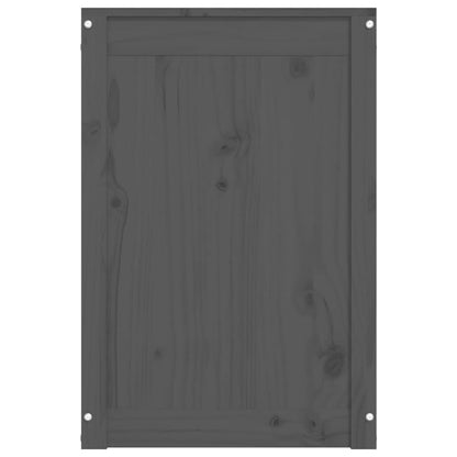Wasmand 44x44x66 cm massief grenenhout grijs