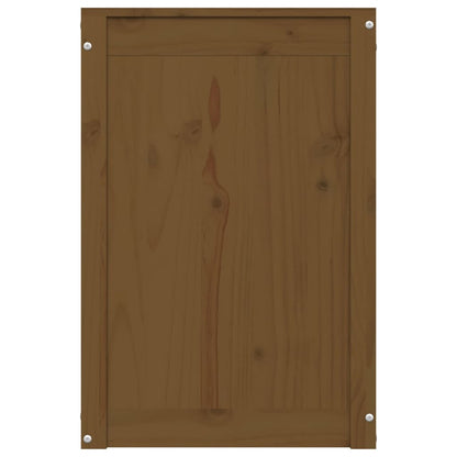 Wasmand 44x44x66 cm massief grenenhout honingbruin