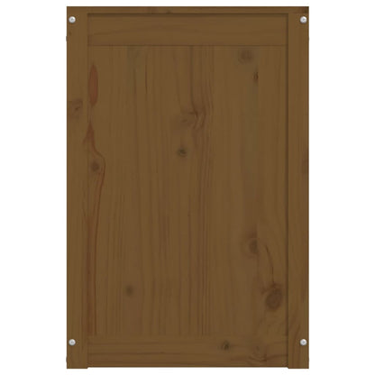 Wasmand 44x44x66 cm massief grenenhout honingbruin