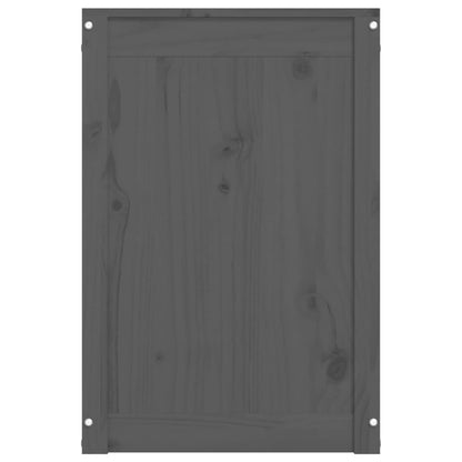 Wasmand 88,5x44x66 cm massief grenenhout grijs