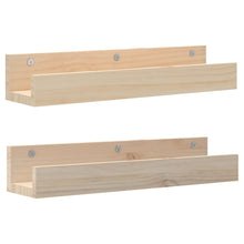Wandschappen 2 St 50X12X9 Cm Massief Grenenhout 50 x 12 x 9 cm Naturel