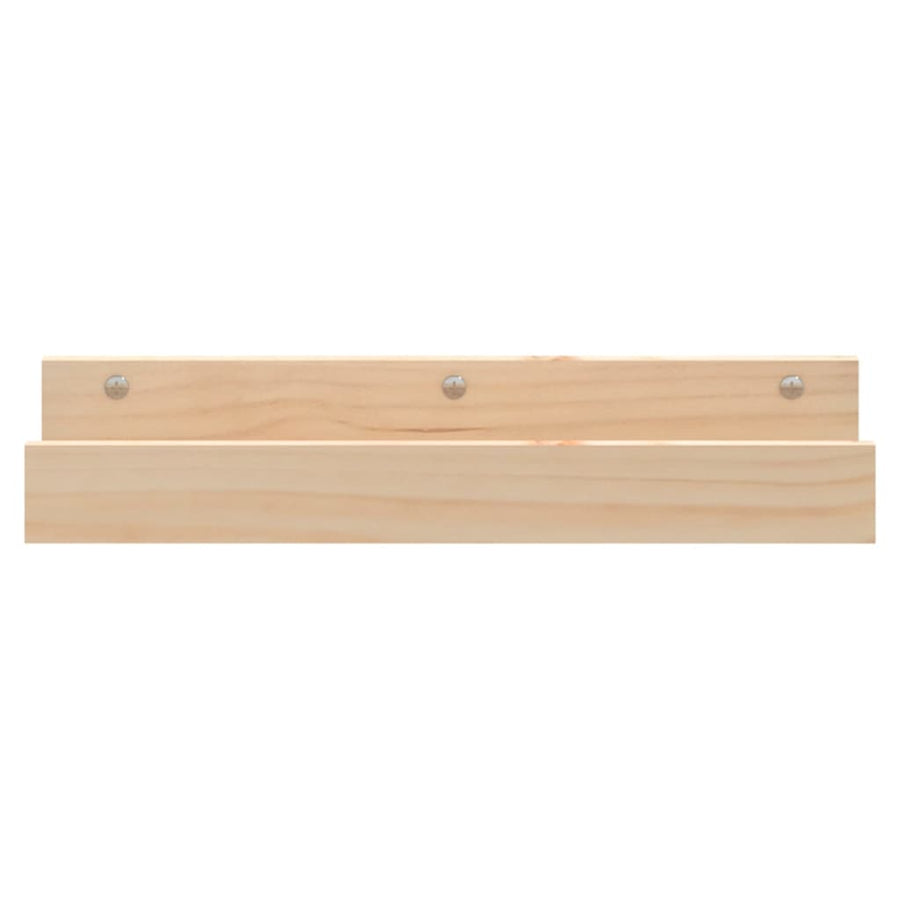 Wandschappen 2 St 50X12X9 Cm Massief Grenenhout 50 x 12 x 9 cm Naturel