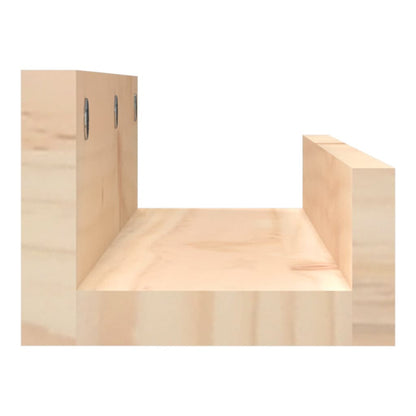Wandschappen 2 St 50X12X9 Cm Massief Grenenhout 50 x 12 x 9 cm Naturel