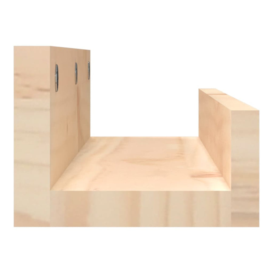 Wandschappen 2 St 50X12X9 Cm Massief Grenenhout 50 x 12 x 9 cm Naturel