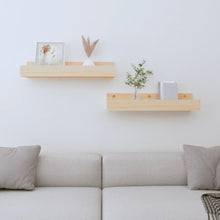 Wandschappen 2 St 50X12X9 Cm Massief Grenenhout 50 x 12 x 9 cm Naturel