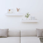 Wandschappen 2 st 50x12x9 cm massief grenenhout wit