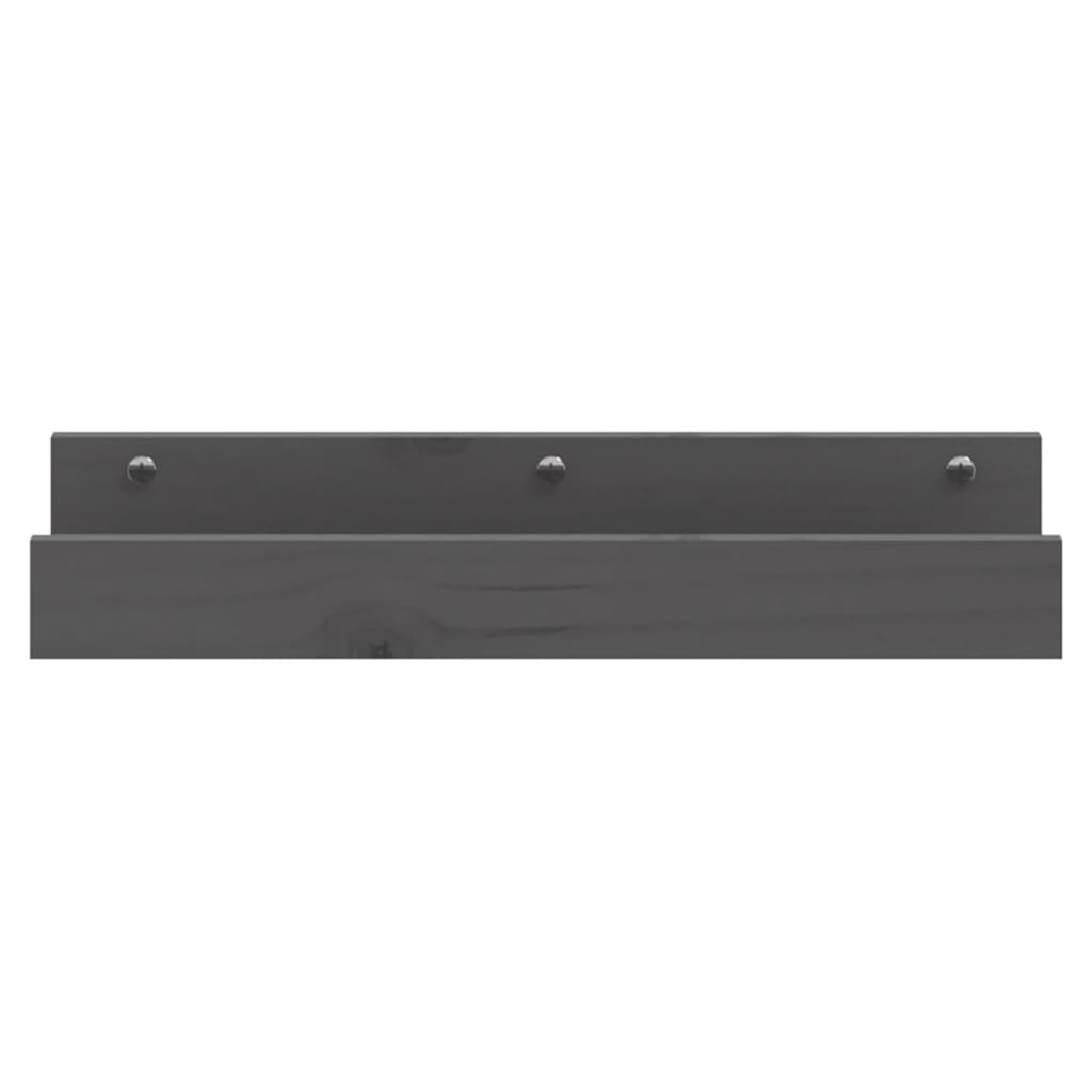 Wandschappen 2 St 50X12X9 Cm Massief Grenenhout Grijs