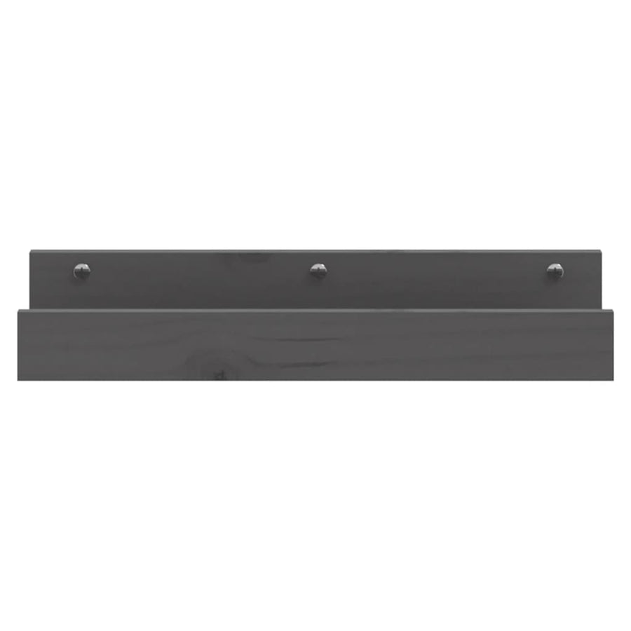 Wandschappen 2 St 50X12X9 Cm Massief Grenenhout Grijs