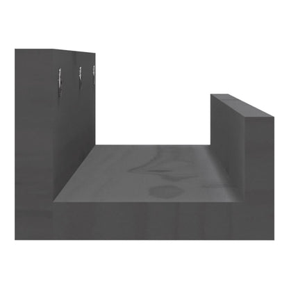 Wandschappen 2 St 50X12X9 Cm Massief Grenenhout Grijs