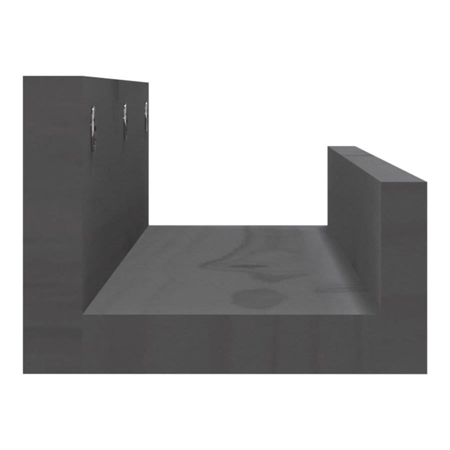 Wandschappen 2 St 50X12X9 Cm Massief Grenenhout Grijs