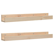 Wandschappen 2 St 80X12X9 Cm Massief Grenenhout 80 x 12 x 9 cm Naturel