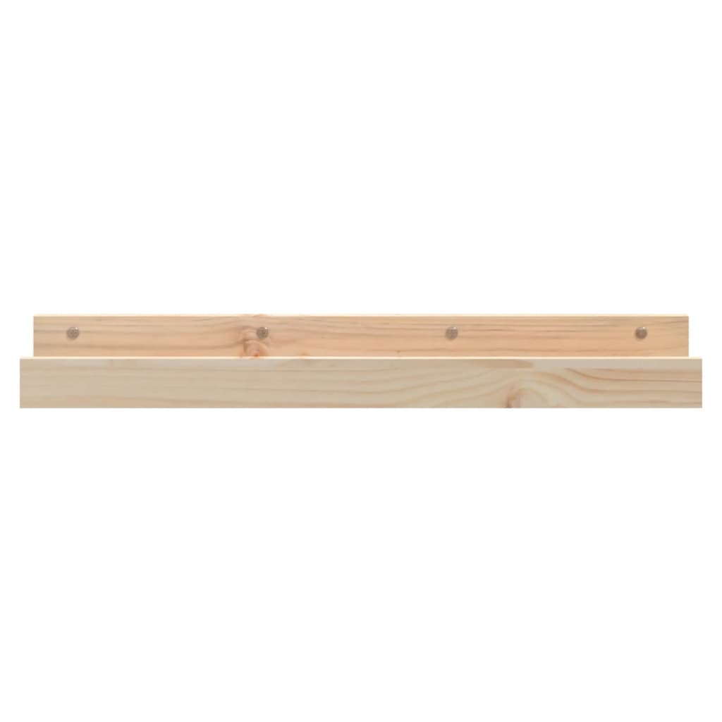 Wandschappen 2 St 80X12X9 Cm Massief Grenenhout 80 x 12 x 9 cm Naturel