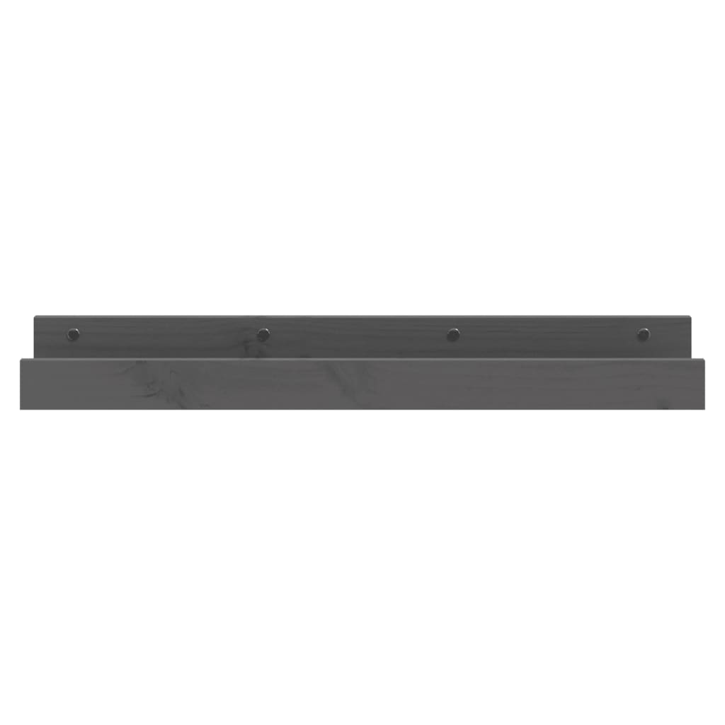 Wandschappen 2 St 80X12X9 Cm Massief Grenenhout Grijs