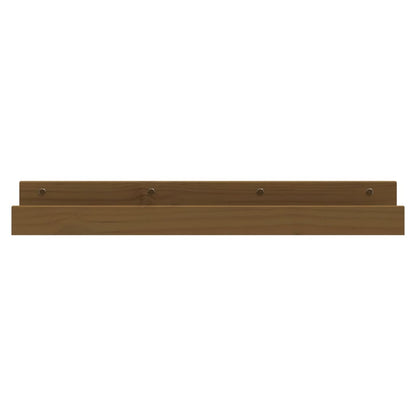Wandschappen 2 St 80X12X9 Cm Massief Grenenhout Honingbruin