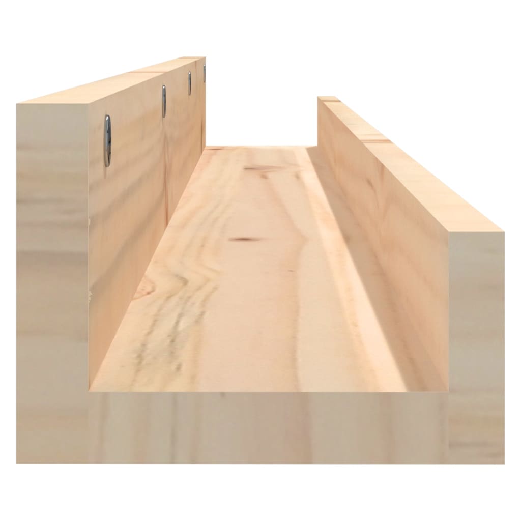 Wandschappen 2 St 110X12X9 Cm Massief Grenenhout 110 x 12 x 9 cm Naturel