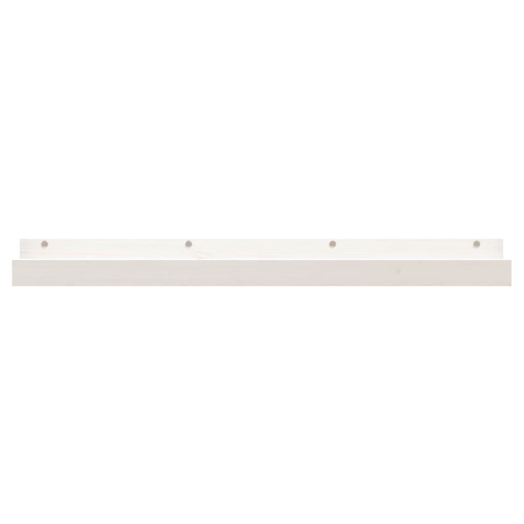 Wandschappen 2 st 110x12x9 cm massief grenenhout wit
