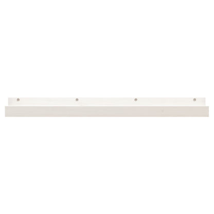 Wandschappen 2 st 110x12x9 cm massief grenenhout wit