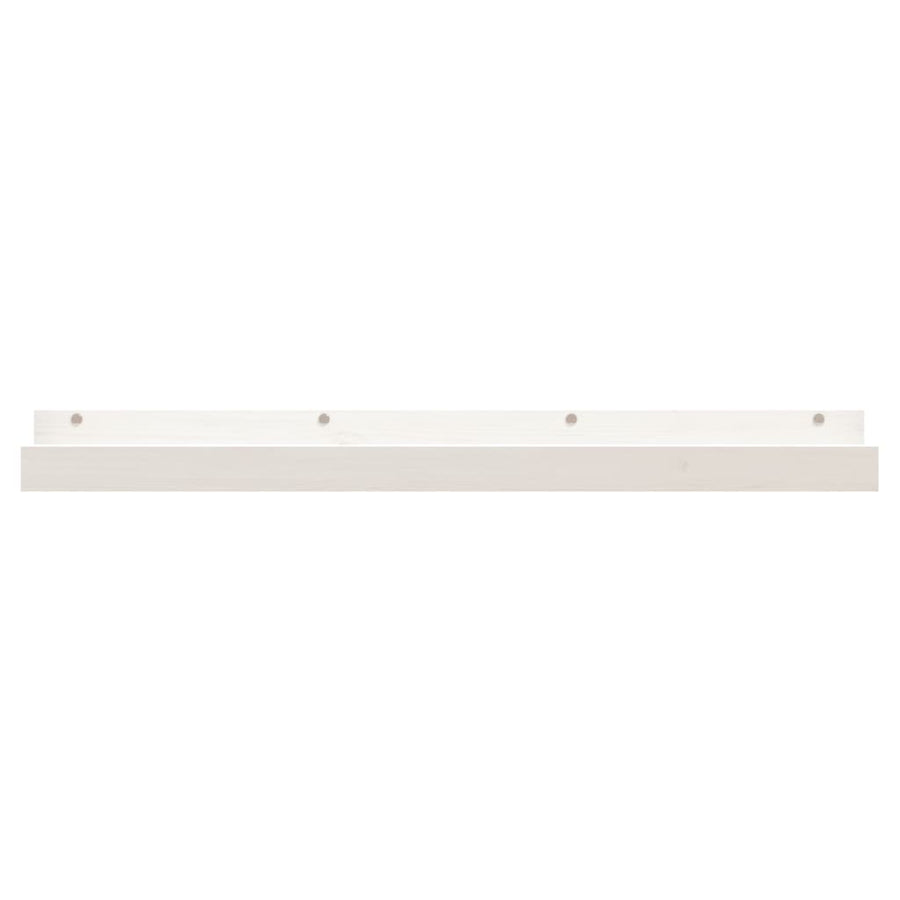 Wandschappen 2 st 110x12x9 cm massief grenenhout wit