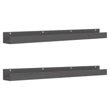 Wandschappen 2 St 110X12X9 Cm Massief Grenenhout Grijs