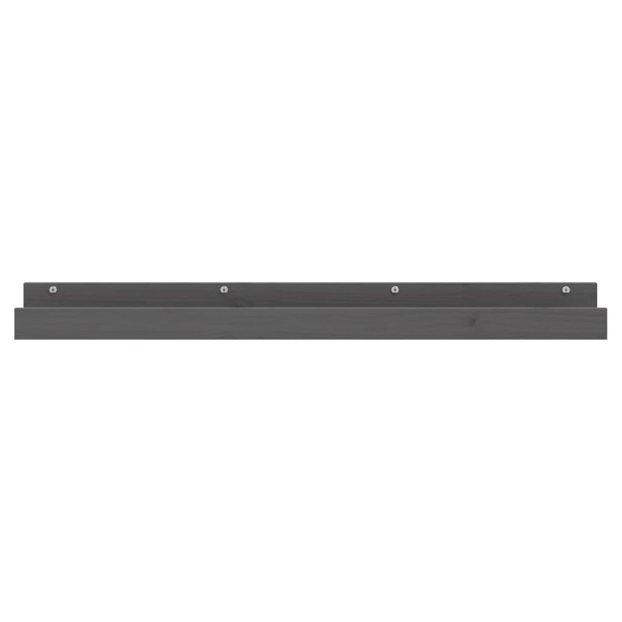 Wandschappen 2 St 110X12X9 Cm Massief Grenenhout Grijs