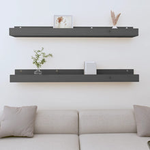 Wandschappen 2 St 110X12X9 Cm Massief Grenenhout Grijs